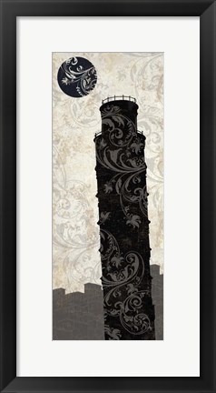 Framed Moon Over Pisa Print