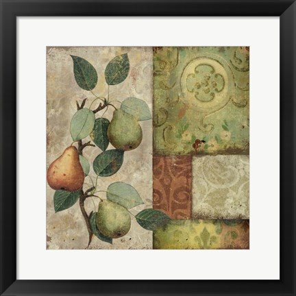 Framed Les Poires II Print
