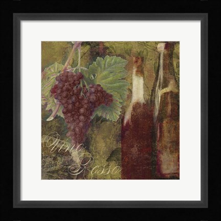 Framed Vino Rosso I Print