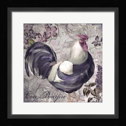 Framed Coqs Colores I Print