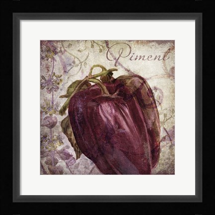 Framed Legumes Francais III Print