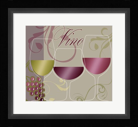 Framed Modern Wine I Print