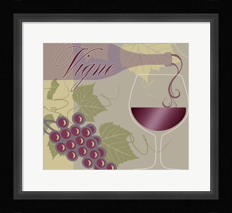Framed Modern Wine II Print