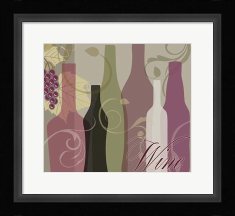 Framed Modern Wine III Print