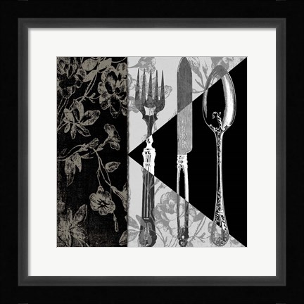 Framed Dinner Conversation I Print