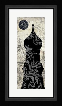 Framed Moon Over Moscow Print