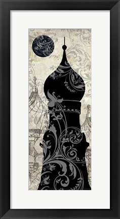 Framed Moon Over Moscow Print