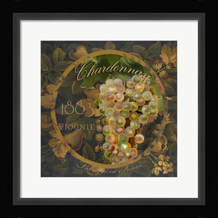 Framed Wines of France I Print