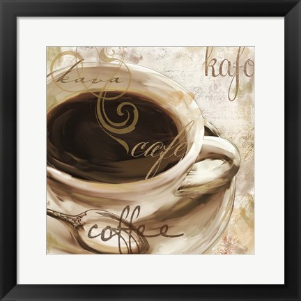 Framed Le Cafe I Print