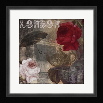 Framed Rose of London I Print