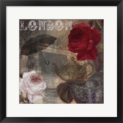 Framed Rose of London I Print