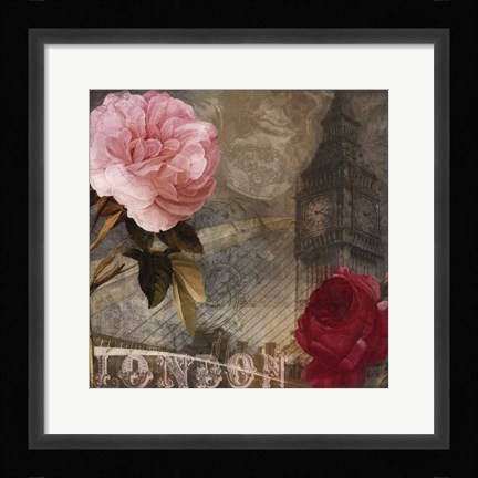 Framed Rose of London II Print