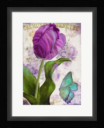 Framed Parrot Tulips II Print