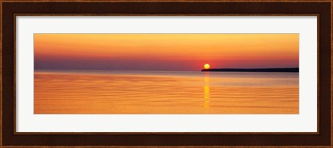 Framed Sunset over Lake Superior, Wisconsin Print