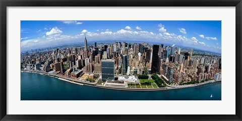 Framed Aerial View of a Cityscape, New York City Print