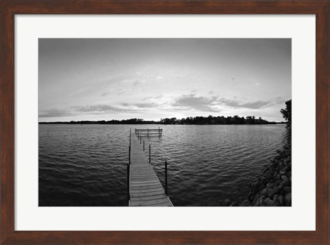 Framed Pier in Lake Minnetonka, Minnesota Print