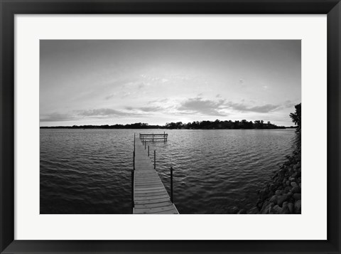 Framed Pier in Lake Minnetonka, Minnesota Print