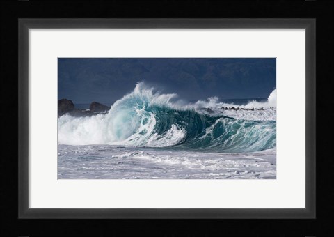 Framed Waves in Pacific Ocean, Hawaii Print