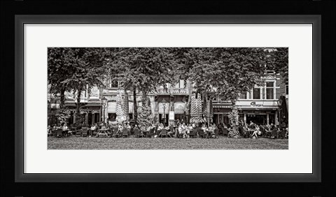 Framed People at Sidewalk Cafe, The Hague, Netherlands Print