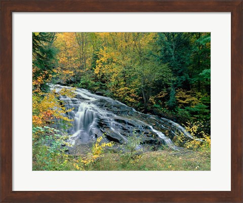 Framed Marshfield Falls, Winooski River, Marshfield, Vermont Print