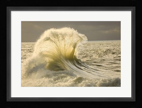 Framed Waves in the Pacific Ocean, San Pedro, Los Angeles, California Print