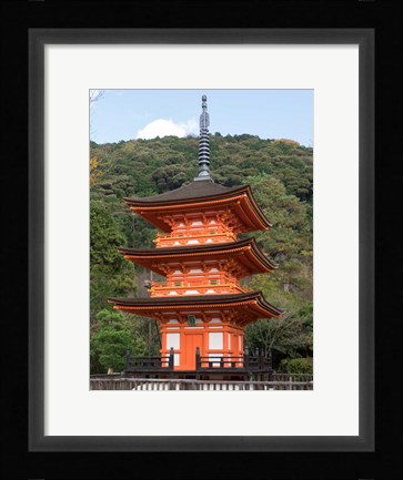 Framed Small Pagoda at Kiyomizu-dera Temple, Japan Print