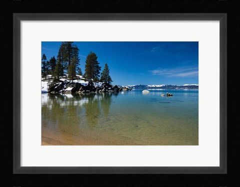 Framed Scenic View of Lake Tahoe, California Print