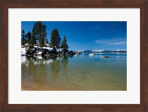 Framed Scenic View of Lake Tahoe, California Print