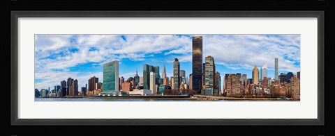 Framed Skyscrapers at the Waterfront, United Nations, New York City Print