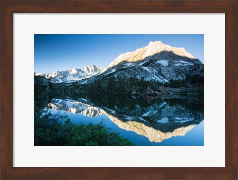 Framed Reflections in a River in Eastern Sierra, California Print