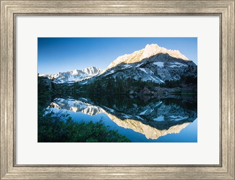 Framed Reflections in a River in Eastern Sierra, California Print