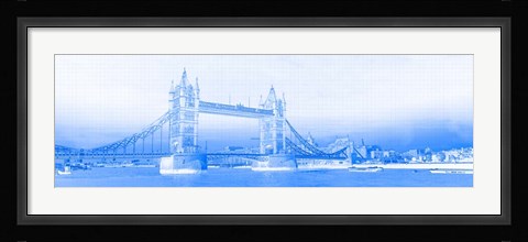 Framed Tower Bridge on Thames River, London, England Print