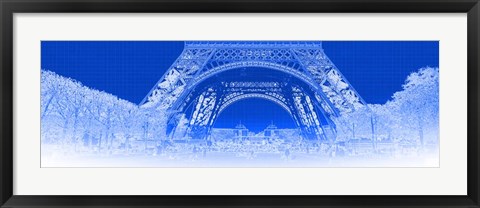 Framed Low Section of the Eiffel Tower, Paris Print