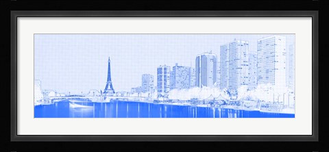 Framed Eiffel Tower &amp; Seine River, Paris Print