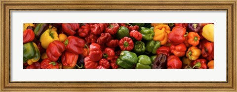 Framed Close-up of Assorted Peppers Print