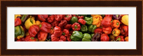 Framed Close-up of Assorted Peppers Print