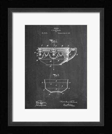 Framed Chalkboard Haviland Demitasse Tea Cup Patent Print