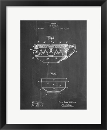 Framed Chalkboard Haviland Demitasse Tea Cup Patent Print