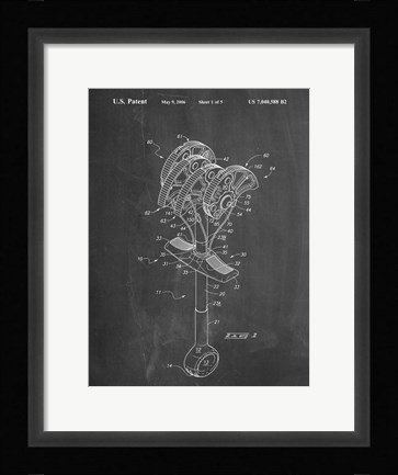 Framed Chalkboard Omega Pacific Link Climbing Cam Patent Print
