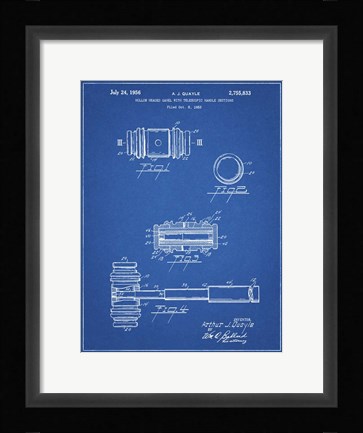 Framed Blueprint Gavel 1953 Patent Print