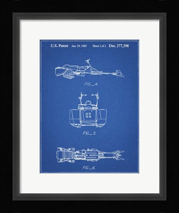 Framed Blueprint Star Wars Speeder Bike Patent Print