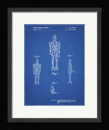 Framed Blueprint Star Wars IG-88 Patent Print