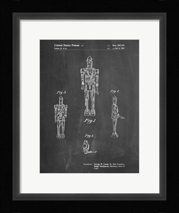 Framed Chalkboard Star Wars IG-88 Patent Print