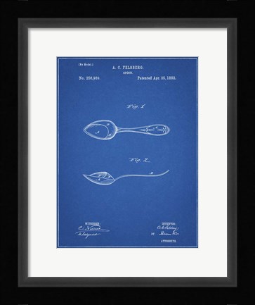 Framed Blueprint Training Spoon Patent Print