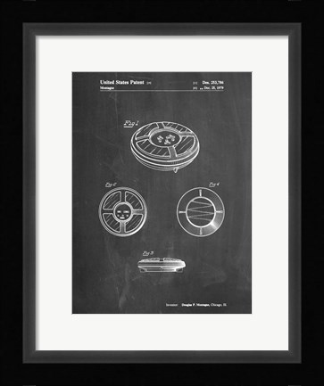 Framed Chalkboard Simon Patent Print