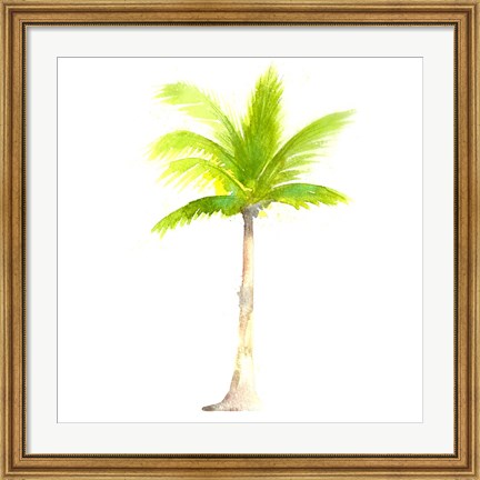 Framed Tropical Icons Palm Tree Print