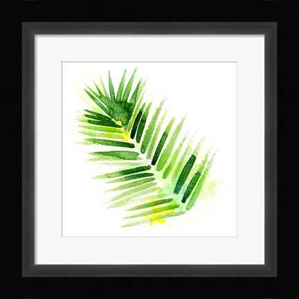 Framed Tropical Icons Palm Frond Print