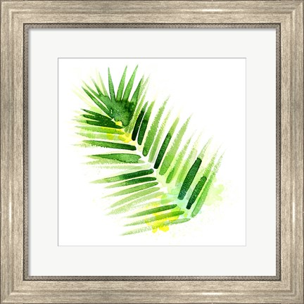 Framed Tropical Icons Palm Frond Print