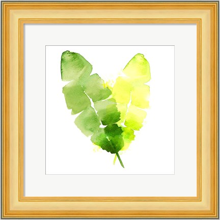 Framed Tropical Icons Banana Leaf Print