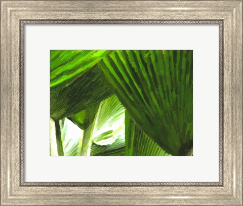 Framed Painted Ferns I Print